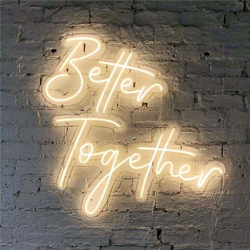Better Together LED Neon Light Sign With Chain 32"