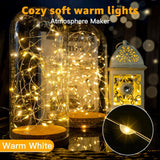20 LED Starry Bright String Lights 90" Micro Fairy Lights Warm White - Battery Operated