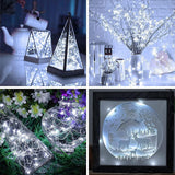 20 LED Starry Bright String Lights 90" Micro Fairy Lights White - Battery Operated