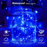 20 LED Starry Bright String Lights 90" Micro Fairy Lights Blue - Battery Operated