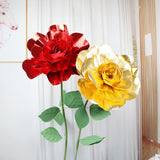 4 Packs Of Simulated Red Rose Wall Decoration 20"