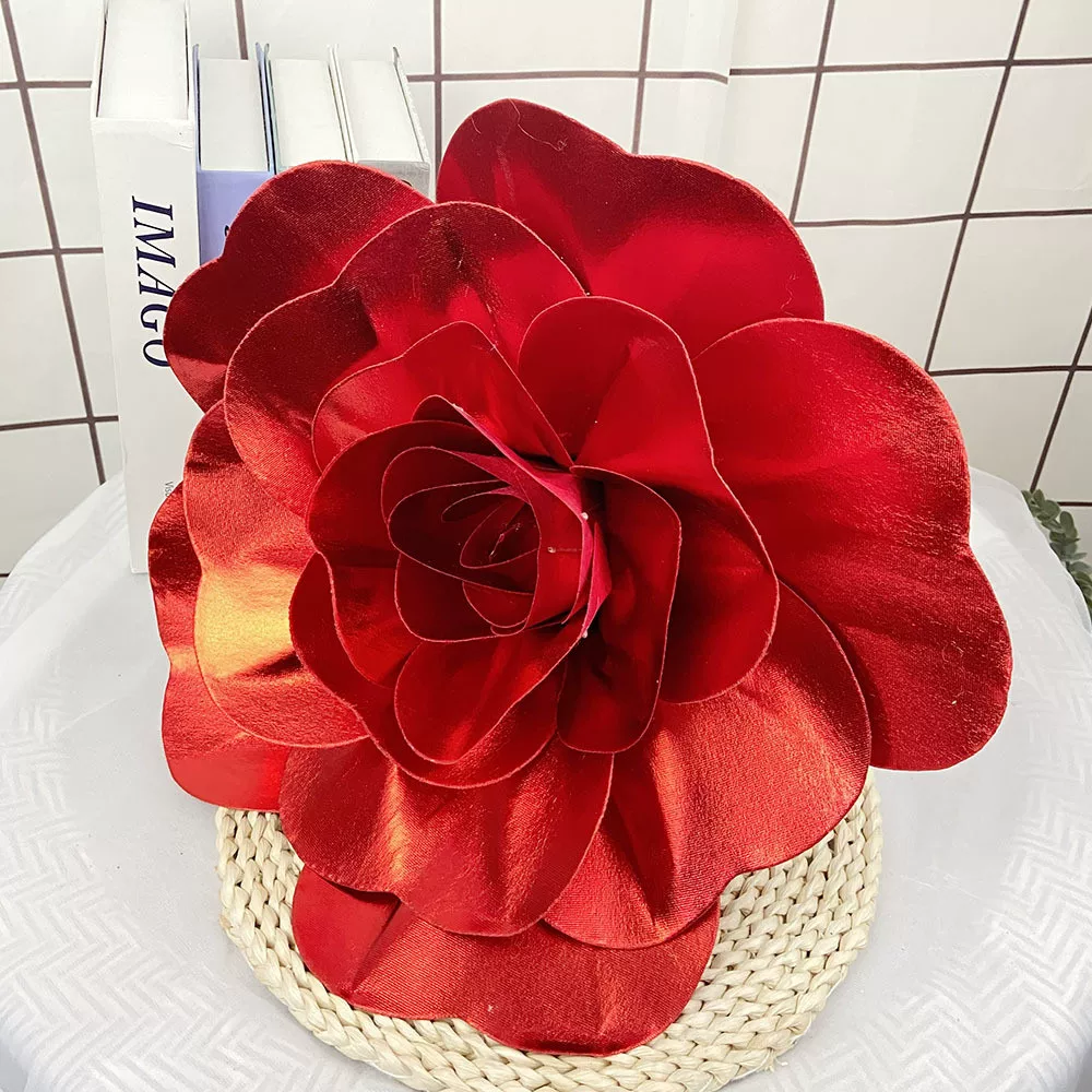 4 Packs Of Simulated Red Rose Wall Decoration 20"