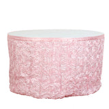 Rose Satin Table Skirt 21ft Red