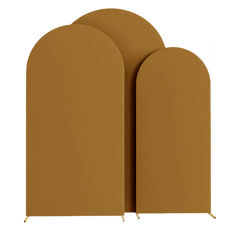 Light Brown Polyester Wedding Arch Cover