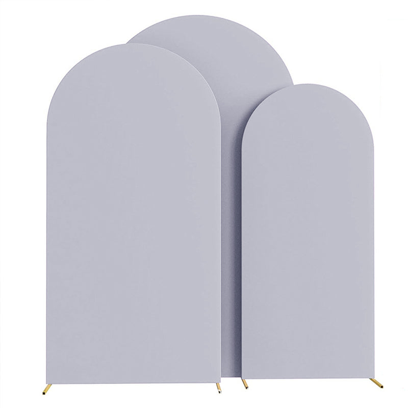 Light Gray Polyester Wedding Arch Cover