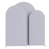 Light Gray Polyester Wedding Arch Cover