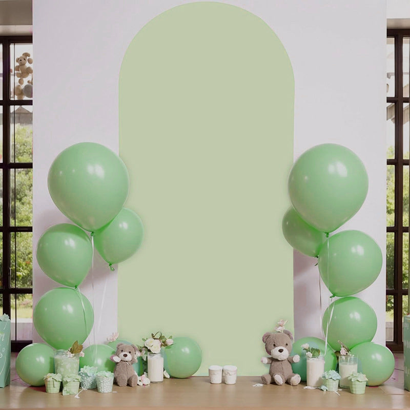 Light Green Polyester Wedding Arch Cover