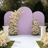 Light Purple Polyester Wedding Arch Cover