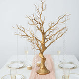 Manzanita Tree Centerpiece 34" Gold with 8 Acrylic Bead Chains