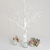 Manzanita Tree Centerpiece 34" White with 8 Acrylic Bead Chains