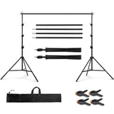 Metal Adjustable Pipe and Drape Photography Backdrop Stand Kit 8ftX10ft