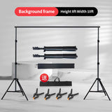 Metal Adjustable Pipe and Drape Photography Backdrop Stand Kit 8ftX10ft