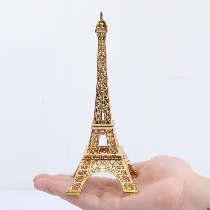 Metal Eiffel Tower Table Centerpiece 10" Pink