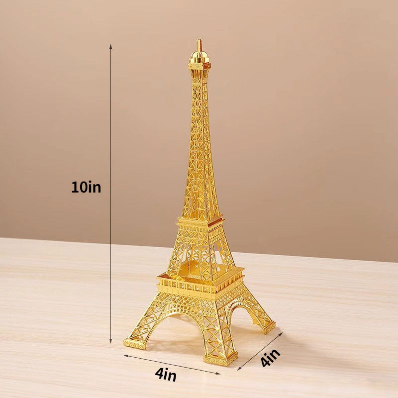 Metal Eiffel Tower Table Centerpiece 10" Pink