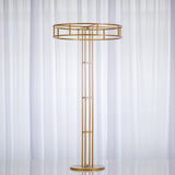 Metal Floral Riser 46" Gold Open Frame Design