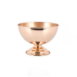Metal Round Pedestal Flower Pot 6" Gold
