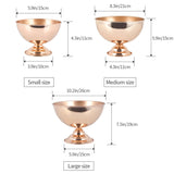 Metal Round Pedestal Flower Pot 8" Gold