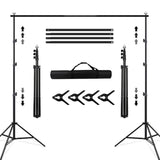 Metal Adjustable Pipe and Drape Photography Backdrop Stand Kit 10ft