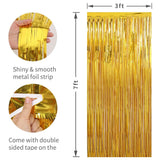 Metallic Tinsel Foil Fringe Doorway Curtain Party Backdrop 7ft Light Purple