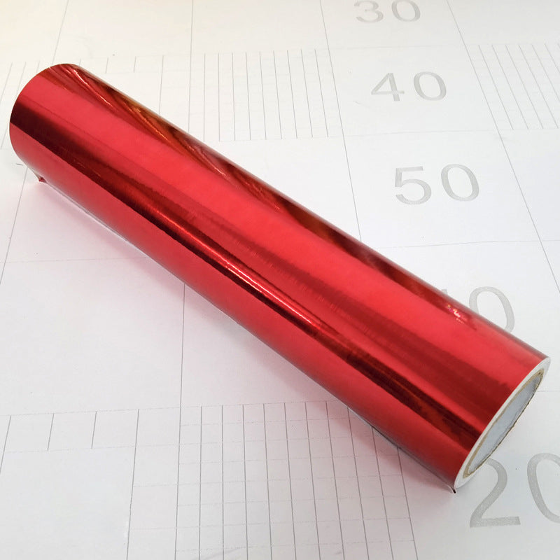 Metallic Glossy Adhesive Vinyl Roll 12"x16ft Red