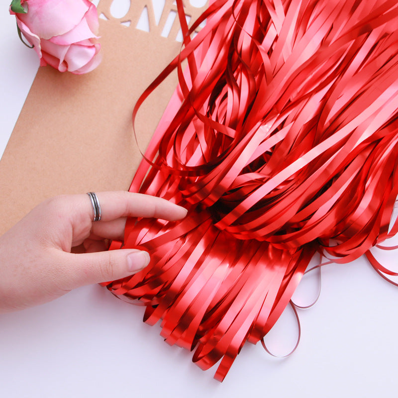 Metallic Tinsel Foil Fringe Doorway Curtain Party Backdrop 6ft Matte Red