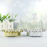 12 Pc Clear Mini Crown Jar Candy Container Gift Boxes 4" Gold