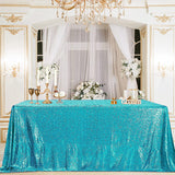 Mini Sequin Rectangle Tablecloth Lake Blue