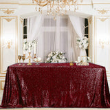 Mini Sequin Rectangle Tablecloth Burgundy