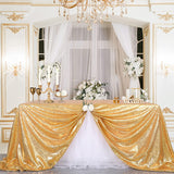 Mini Sequin Rectangle Tablecloth Gold