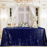 Mini Sequin Rectangle Tablecloth Navy Blue
