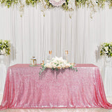 Mini Sequin Rectangle Tablecloth Pink