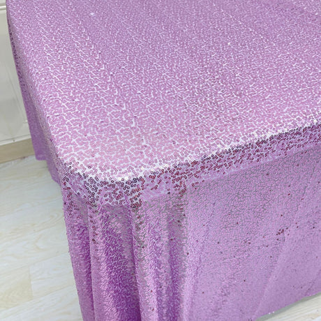Mini Sequin Rectangle Tablecloth Light Purple