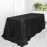 Mini Sequin Rectangle Tablecloth Black
