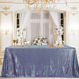 Mini Sequin Rectangle Tablecloth Dusty Blue