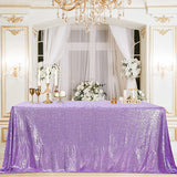 Mini Sequin Rectangle Tablecloth Light Purple