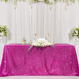 Mini Sequin Rectangle Tablecloth Rose Red