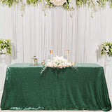 Mini Sequin Rectangle Tablecloth Dark Green