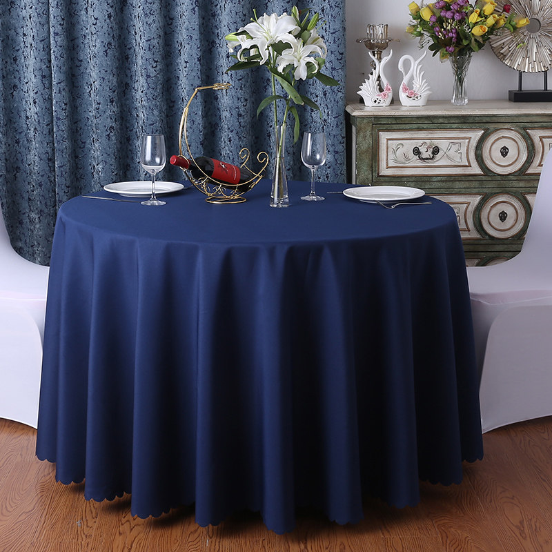 Polyester Round Tablecloth 70" Navy