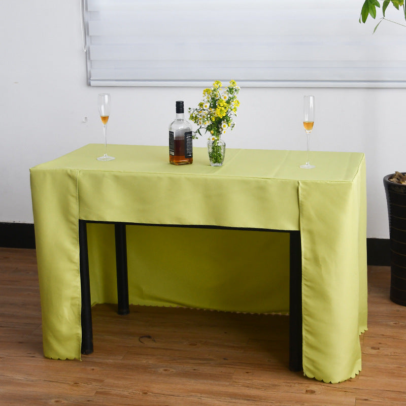 Open Back Fitted Polyester Rectangle Tablecloth 72"x30" Fruit Green