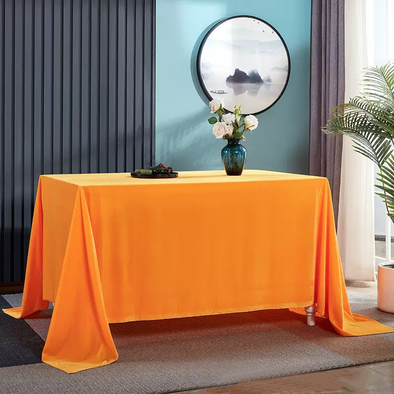 Gold Velvet Rectangular Tablecloth 60"x102" Deep Red