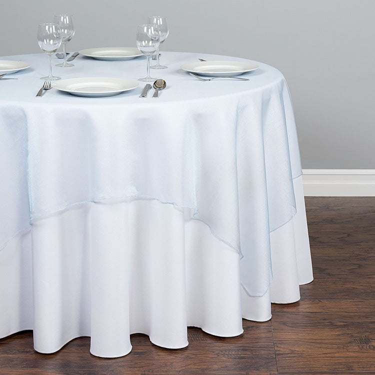 Organza Table Overlay 72"x72" Champagne