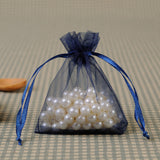 10 Pc Organza Drawstring Wedding Party Favor Gift Bags 5"x7" Navy Blue
