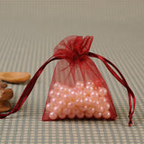 10 Pc Organza Drawstring Wedding Party Favor Gift Bags 5"x7" Wine Red