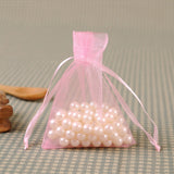 10 Pc Organza Drawstring Wedding Party Favor Gift Bags 4"x6" Pink