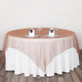 Organza Table Overlay 72"x72" Peach