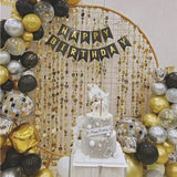 20pcs PVC Large Round Sequin Door Curtain Decoration 3ft Gold