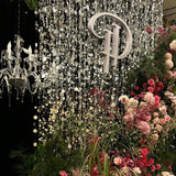 20pcs PVC Small Round Sequin Door Curtain Decoration 3ft Silver