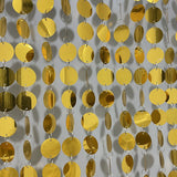 20pcs PVC Large Round Sequin Door Curtain Decoration 3ft Gold