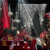20pcs PVC Small Round Sequin Door Curtain Decoration 3ft Silver