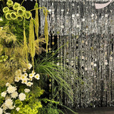 20pcs PVC Small Round Sequin Door Curtain Decoration 3ft Silver